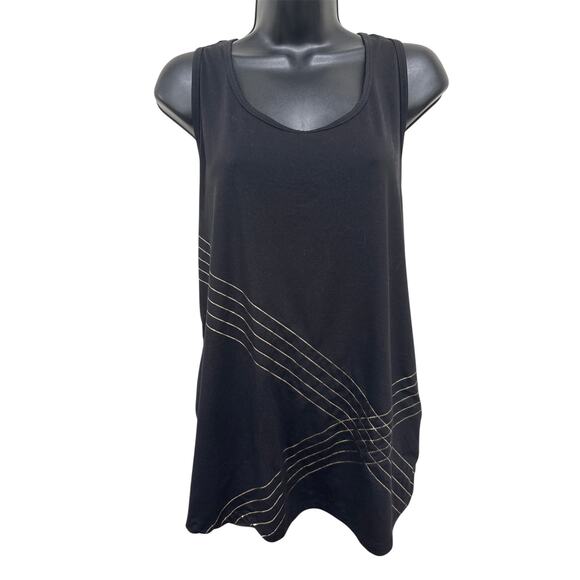 Champion Black XL Racerback Tank Top – Crisscross Graphic-Lightweight Activewear - Picture 2 of 7
